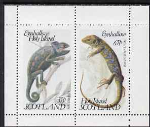 Eynhallow 1983 Lizards perf set of 2 values unmounted mint, stamps on , stamps on  stamps on animals, stamps on  stamps on reptiles, stamps on  stamps on lizards