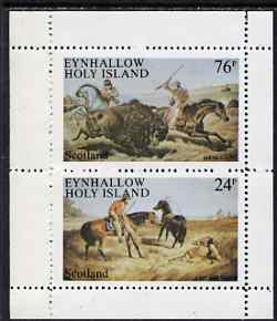 Eynhallow 1983 Wild West perf set of 2 values unmounted mint, stamps on , stamps on  stamps on cultures, stamps on  stamps on indians, stamps on  stamps on americana, stamps on  stamps on wild-west, stamps on  stamps on wild west, stamps on  stamps on buffalo.bovine, stamps on  stamps on bison