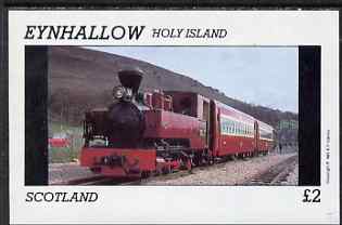 Eynhallow 1981 Steam Locos #01 imperf deluxe sheet (£2 value - Narrow Gauge Panier Tank) unmounted mint, stamps on railways