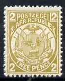 Transvaal 1885-93 General Issue 2d olive-bistre Perf 12.5 unmounted mint, SG 178