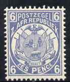 Transvaal 1885-93 General Issue 6d pale dull-blue Perf 12.5 unmounted mint, SG 182, stamps on , stamps on  qv , stamps on 