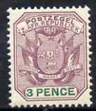 Transvaal 1896-97 Wagon with Poles 3d purple & green unmounted mint, SG 220, stamps on , stamps on  qv , stamps on 