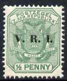 Transvaal 1900 V.R.I. overprint on 1/2d green unmounted mint, SG 226, stamps on , stamps on  qv , stamps on 