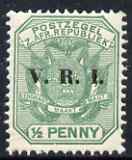 Transvaal 1900 V.R.I. overprint on 1/2d green unmounted mint, SG 226, stamps on , stamps on  stamps on , stamps on  stamps on  qv , stamps on  stamps on 