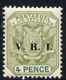 Transvaal 1900 V.R.I. overprint on 4d sage-green & green unmounted mint, SG 231, stamps on , stamps on  stamps on , stamps on  stamps on  qv , stamps on  stamps on 