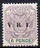 Transvaal 1900 V.R.I. overprint on 6d lilac & green unmounted mint, SG 232, stamps on , stamps on  qv , stamps on 