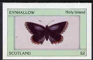 Eynhallow 1981 Butterflies imperf deluxe sheet (£2 value) unmounted mint, stamps on butterflies
