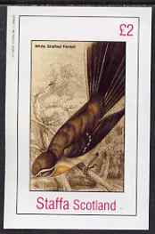 Staffa 1982 White Shafted Fantail imperf deluxe sheet (£2 value) unmounted mint, stamps on birds, stamps on 