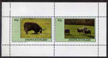 Staffa 1983 Sheep perf set of 2 values unmounted mint, stamps on , stamps on  stamps on animals, stamps on  stamps on sheep, stamps on  stamps on ovine