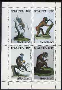 Staffa 1983 Primates perf set of 4 values unmounted mint, stamps on , stamps on  stamps on animals, stamps on  stamps on apes