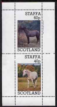 Staffa 1981 Horses #2 perf set of 2 values unmounted mint, stamps on , stamps on  stamps on animals, stamps on  stamps on horses