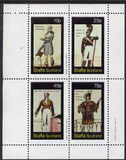 Staffa 1982 18th Century Costumes (French text) perf set of 4 values unmounted mint, stamps on , stamps on  stamps on costumes