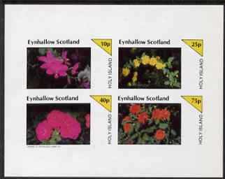 Eynhallow 1983 Flowers imperf set of 4 values unmounted mint, stamps on flowers