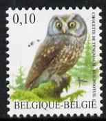 Belgium 2002-09 Birds #5 Tengmalm's Owl 0.10 Euro unmounted mint SG 3694a, stamps on , stamps on  stamps on birds, stamps on  stamps on birds of prey, stamps on  stamps on owls