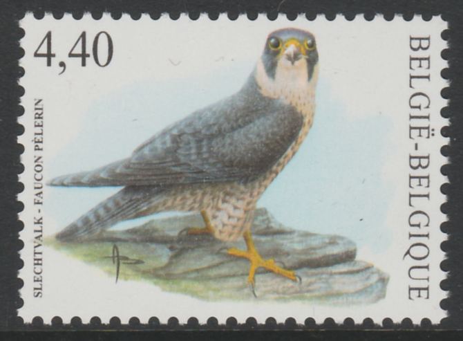 Belgium 2002-09 Birds #5 Peregrine Falcon 4.40 Euro unmounted mint SG 3708c, stamps on birds, stamps on birds of prey, stamps on falcons