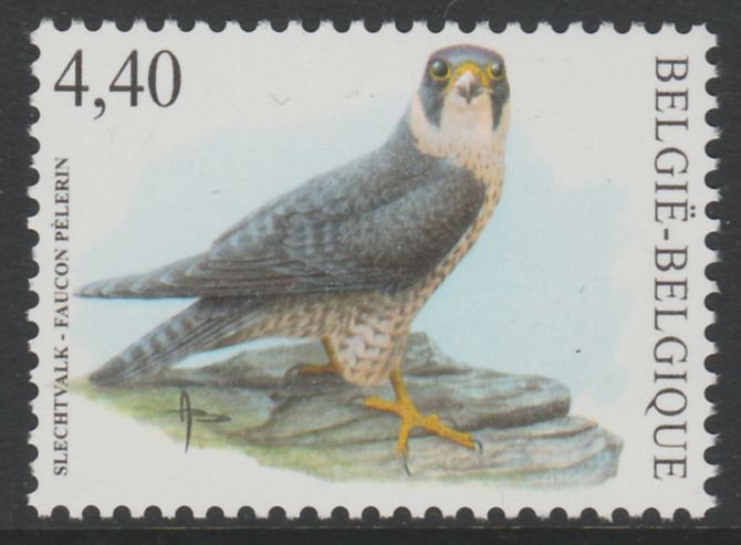 Belgium 2002-09 Birds #5 Peregrine Falcon 4.40 Euro unmounted mint SG 3708c, stamps on , stamps on  stamps on birds, stamps on  stamps on birds of prey, stamps on  stamps on falcons