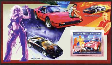 Guinea - Conakry 2006 Ferrari perf s/sheet #4 containing 1 value (Elvis & Viva Las Vegas) unmounted mint , stamps on , stamps on  stamps on cars, stamps on  stamps on ferrari, stamps on  stamps on elvis, stamps on  stamps on movies, stamps on  stamps on cinema, stamps on  stamps on films