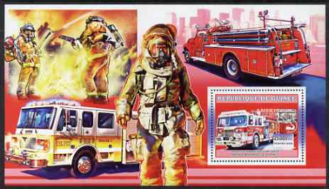 Guinea - Conakry 2006 American Fire Engines perf s/sheet #2 containing 1 value (Mooresville Engine 3) unmounted mint , stamps on , stamps on  stamps on fire