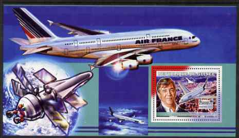 Guinea - Conakry 2006 Airbus A380 perf s/sheet #3 containing 1 value (Fernando Alonso) unmounted mint , stamps on aviation, stamps on airbus