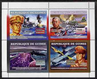 Guinea - Conakry 2006 WW2 Battles perf sheetlet containing 4 values unmounted mint, stamps on , stamps on  stamps on aviation, stamps on  stamps on ships, stamps on  stamps on  ww2 , stamps on  stamps on flat tops, stamps on  stamps on 