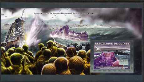 Guinea - Conakry 2006 WW2 Battles perf s/sheet #2 containing 1 value (Normandie Landings) unmounted mint , stamps on , stamps on  stamps on aviation, stamps on  stamps on ships, stamps on  stamps on  ww2 , stamps on  stamps on 