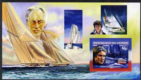 Guinea - Conakry 2006 Sailing Boats perf s/sheet #1 containing 1 value (Olivier de Kersauzon & Geronimo) unmounted mint , stamps on ships, stamps on sport