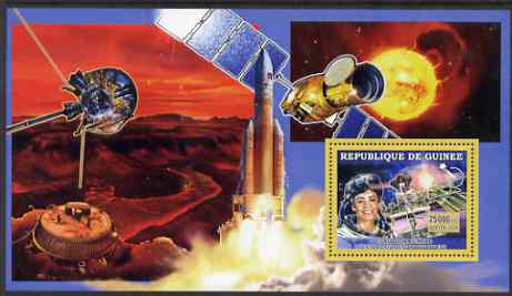 Guinea - Conakry 2006 Space Anniversaries #2 - Claudie Haignere perf s/sheet unmounted mint , stamps on , stamps on  stamps on space, stamps on  stamps on personalities