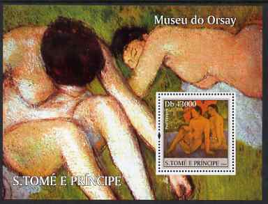 St Thomas & Prince Islands 2004 The Orsay Museum perf s/sheet containing 1 value (Gauguin) unmounted mint  Mi BL 495, stamps on arts, stamps on museums, stamps on nudes
