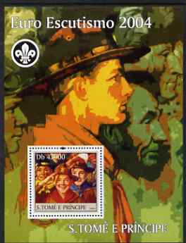 St Thomas & Prince Islands 2004 Scouts perf s/sheet containing 1 value unmounted mint  Mi BL 484, stamps on scouts