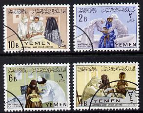 Yemen - Republic 1962 Maternity & Child Care set of 4 cto used, SG 163-66, stamps on medical       nurses     children