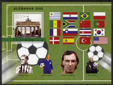 Guinea - Bissau 2004 Football World Cup perf s/sheet containing 1 value unmounted mint  Mi BL 457, stamps on , stamps on  stamps on football