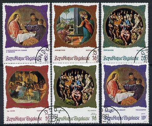 Togo 1969 Religious Paintings set of 6 cto used, SG 651-56*, stamps on , stamps on  stamps on arts  religion