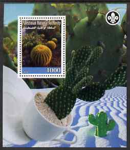 Palestine (PNA) 2008 Cacti perf s/sheet #2 containing 1 value (with Scout Logo) unmounted mint. Note this item is privately produced and is offered purely on its thematic appeal, stamps on , stamps on  stamps on scouts, stamps on  stamps on cacti, stamps on  stamps on flowers