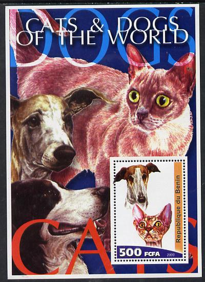 Benin 2003 Cats & Dogs of the World perf m/sheet unmounted mint. Note this item is privately produced and is offered purely on its thematic appeal, stamps on , stamps on  stamps on cats, stamps on  stamps on dogs