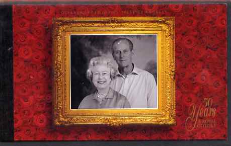 Guernsey 1997 Golden Wedding £8.48 Prestige booklet complete, SG SB62, stamps on royalty