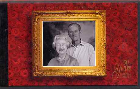 Guernsey 1997 Golden Wedding Â£8.48 Prestige booklet complete, SG SB62, stamps on royalty