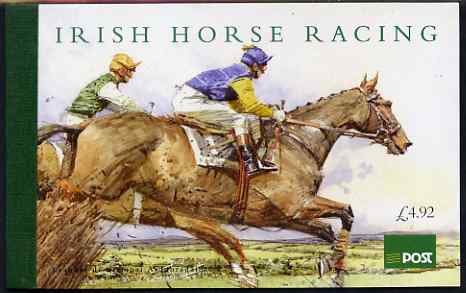 Ireland 1996 Irish Horse Racing £4.92 Prestige booklet complete, SG SB55, stamps on sport, stamps on horses, stamps on horse racing