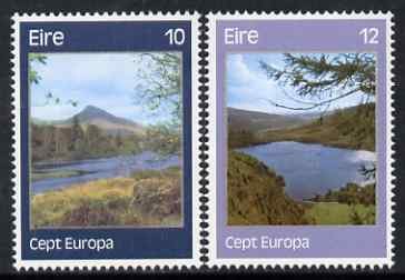 Ireland 1977 Europa - Landscapes perf set of 2 unmounted mint, SG 406-7, stamps on , stamps on  stamps on europa, stamps on  stamps on tourism, stamps on  stamps on lakes