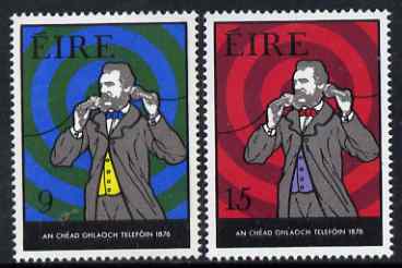 Ireland 1976 Centenary of Telephone perf set of 2 unmounted mint, SG 389-90, stamps on , stamps on  stamps on telephones, stamps on  stamps on communications, stamps on  stamps on scots, stamps on  stamps on scotland