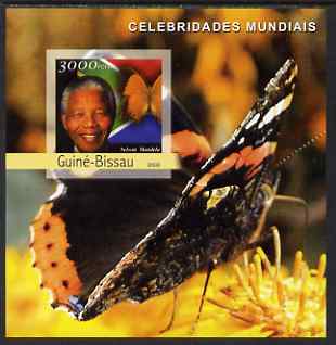 Guinea - Bissau 2003 Celebrites #2 imperf s/sheet containing 1 value (Mandela) unmounted mint , stamps on , stamps on  stamps on personalities, stamps on  stamps on nobel, stamps on  stamps on mandela, stamps on  stamps on butterflies, stamps on  stamps on personalities, stamps on  stamps on mandela, stamps on  stamps on nobel, stamps on  stamps on peace, stamps on  stamps on racism, stamps on  stamps on human rights