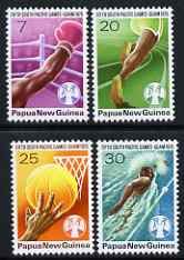 Papua New Guinea 1975 5th South Pacific Games perf set of 4 unmounted mint SG 290-93, stamps on sport, stamps on boxing, stamps on running, stamps on basketball, stamps on swimming