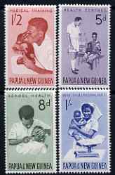 Papua New Guinea 1964 Health Services perf set of 4 unmounted mint, SG 57-60, stamps on , stamps on  stamps on medical, stamps on  stamps on microscopes, stamps on  stamps on nurses, stamps on  stamps on dental