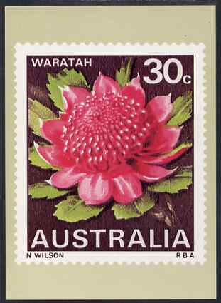 Australia 1968-71 Waratah 30c Philatelic Postcard (Series 3 No.18) unused and very fine