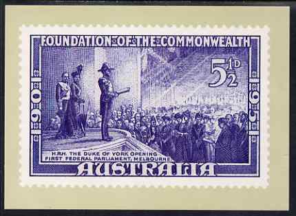 Australia 1951 50th Anniversary 5.5d (modern) Philatelic Postcard (Series 5 No.29) unused and very fine, stamps on , stamps on  stamps on australia 1951 50th anniversary 5.5d (modern) philatelic postcard (series 5 no.29) unused and very fine