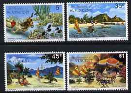 St Vincent - Grenadines 1977 Prune Island set of 4 unmounted mint, SG 100-103, stamps on tourism, stamps on scuba, stamps on marine life, stamps on 