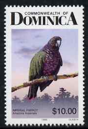 Dominica 1987 Birds $10 Imperial Amazon (Parrot) unmounted mint SG 1254, stamps on , stamps on  stamps on birds, stamps on  stamps on parrots