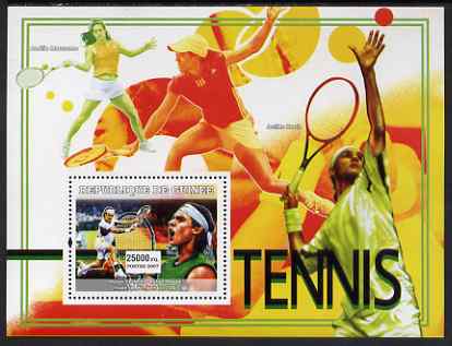 Guinea - Conakry 2007 Sports - Tennis perf souvenir sheet unmounted mint Yv 459, stamps on sport, stamps on tennis