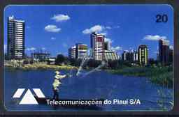 Telephone Card - Brazil 20 units phone card showing Fly Fishing, stamps on fishing