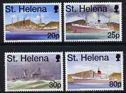 St Helena 1998 Union Castle Mail Ships (2nd series) set of 4 unmounted mint, SG 757-60, stamps on ships, stamps on castles