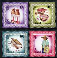 St Helena 1998 Christmas - Island Crafts set of 4 unmounted mint, SG 778-81, stamps on , stamps on  stamps on crafts, stamps on  stamps on lace, stamps on  stamps on jewellery